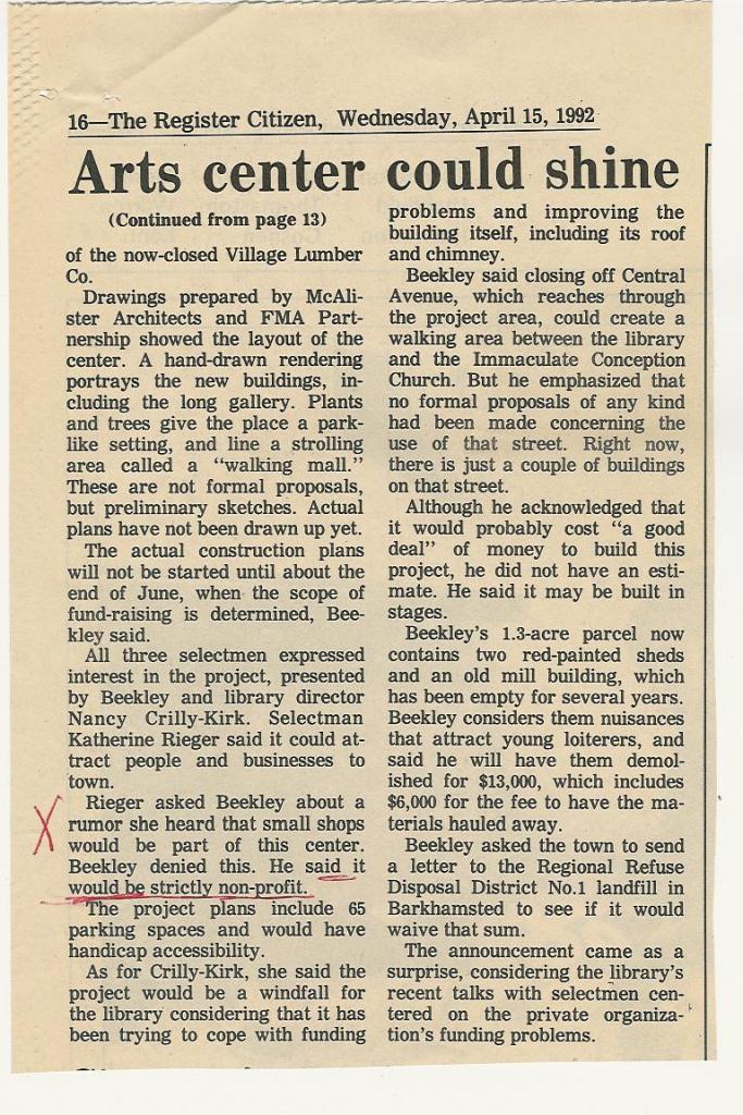 2010.299.9.71 Arts Center Could Shine Downtown, Article, Page 3